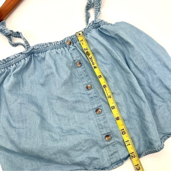 Arizona Jean Co. Woman's Blue Lightweight Flowy Tank Crop Top Size S - Picture 7 of 8